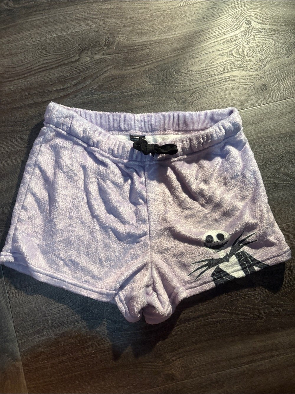 Disney Lavender Terry Sleep Shorts with Jack Skellington Print